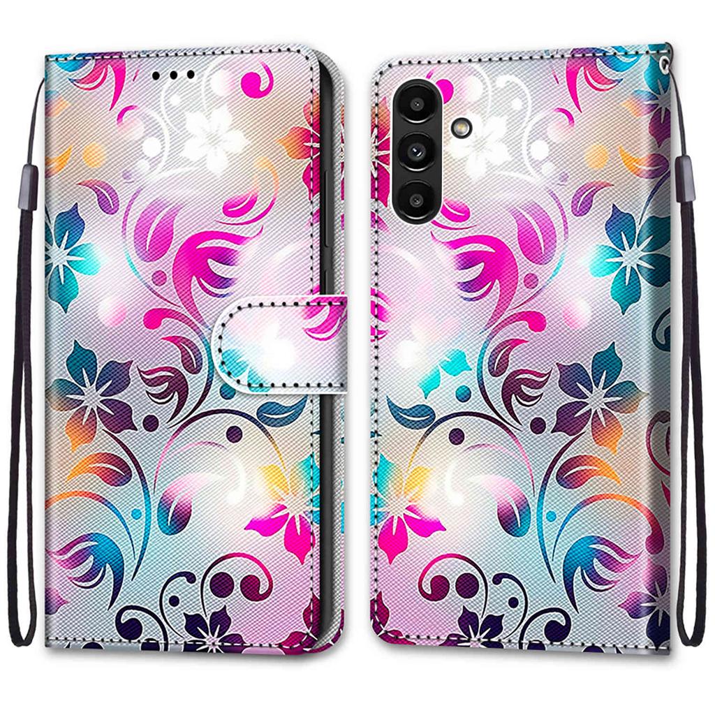 Luxury Painted Leather Case Wallet Book Style Protective Cover for Samsung Galaxy A26 A36 A16 A55 A56 A35 A24 A25 A15 A05 A05s/Samsung A15 A14 A04S