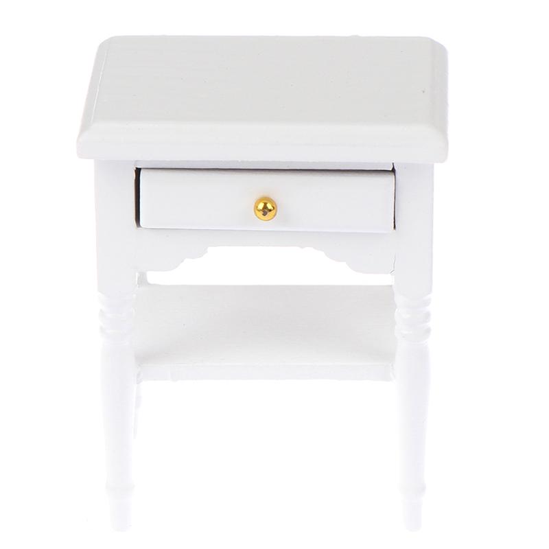 1шт 1:12 Кукольный домик Миниатюрная мебель Прикроватный шкаф Кукольный дом Декор комнаты