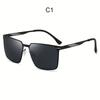 Men's sunglasses, fashionable metal square sunglasses for fishing while driving