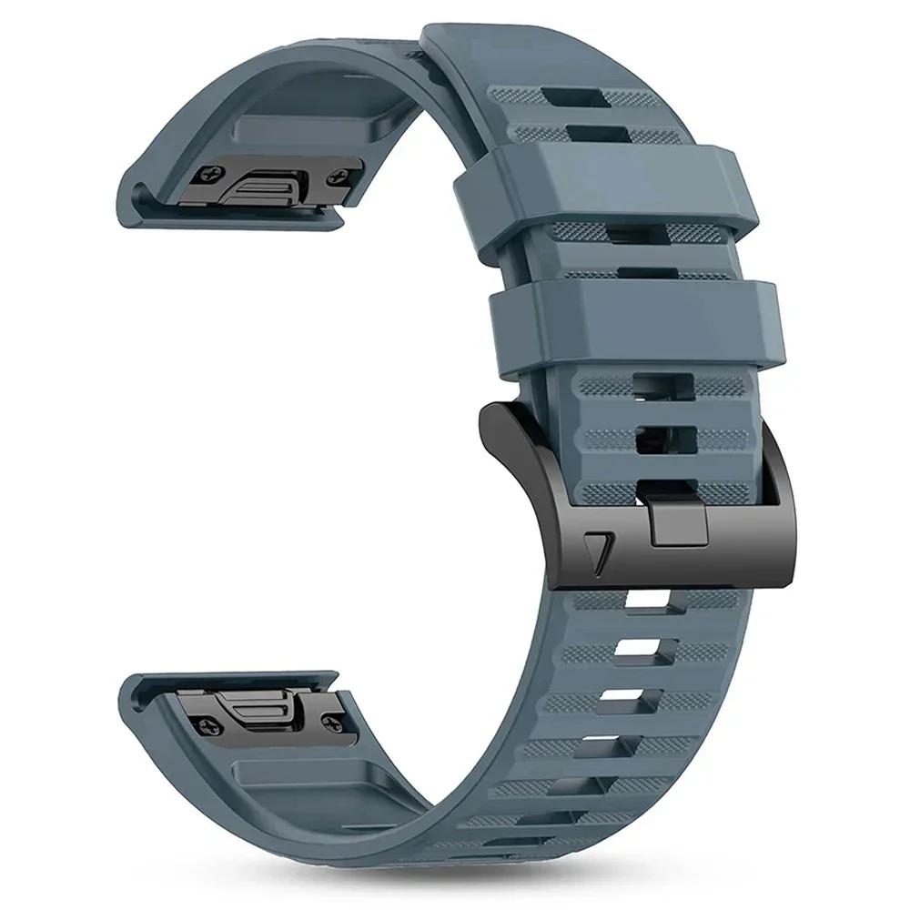 Быстросъемный ремешок 22/26 мм для Garmin Fenix 8 PRO 7X 7 6X 6 5X 3HR/Enduro 3 Силиконовый ремешок для часов Forerunner 970 965/Quatix 8 Браслет