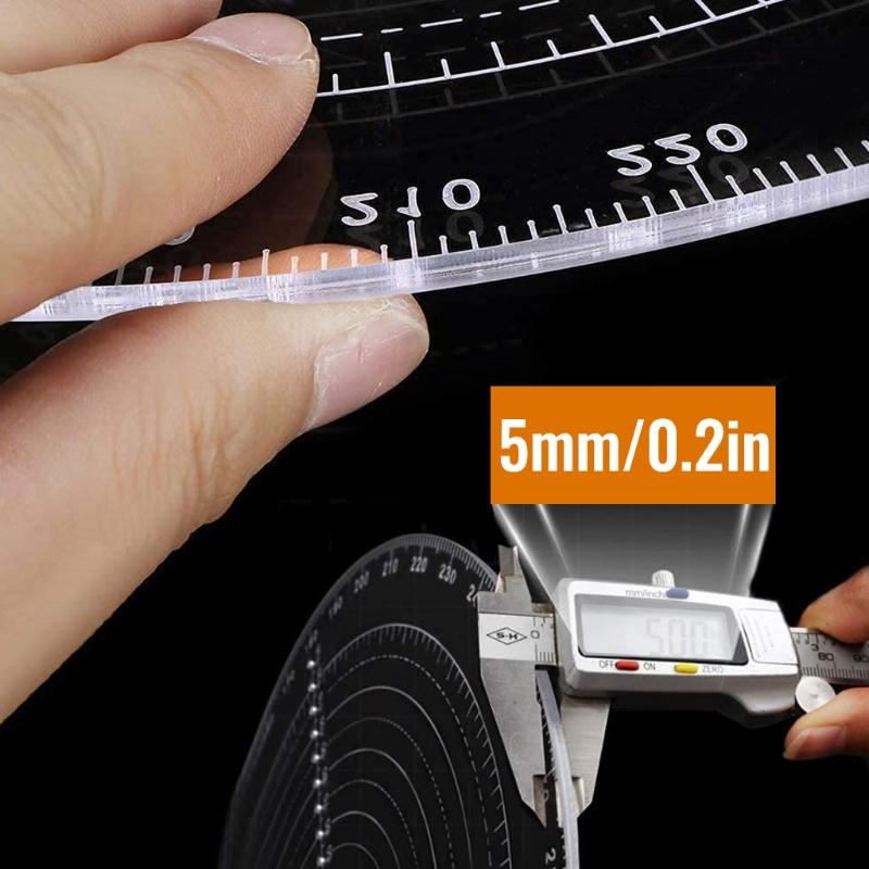 Деревообработка Кругорез Деревообрабатывающий Циркуль Инструмент для рисования кругов Акриловая Точная шкала Центрирующая линейка 20/30см