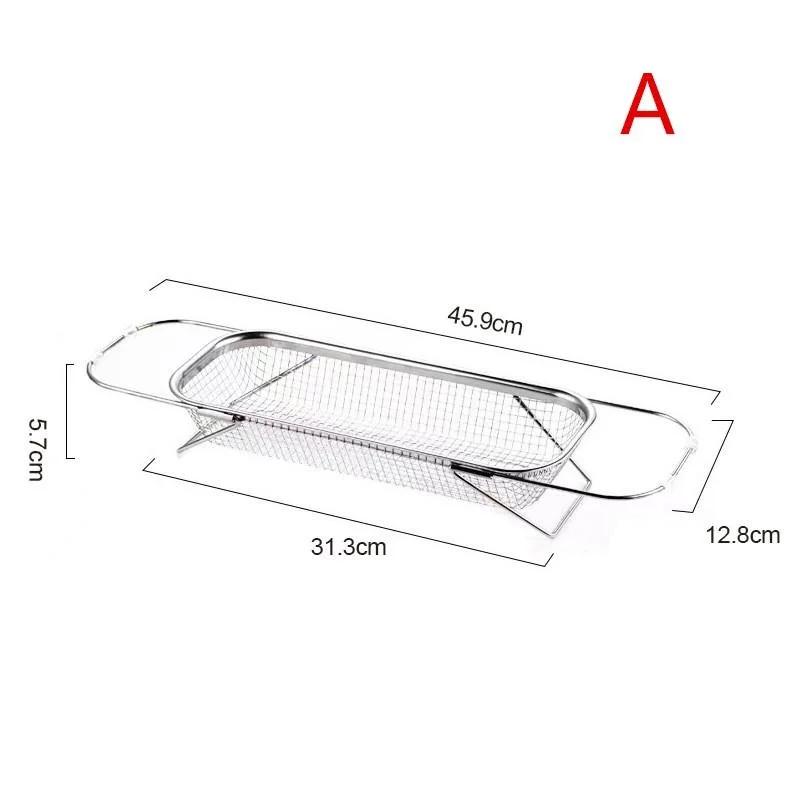 Выдвижная корзина для слива из нержавеющей стали, корзина для мытья овощей, корзина для фильтров для фруктов и овощей, сливные полки для кухонной раковины