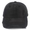 Universal Chemistry Washing Vintage Damage Black Ballcap Vintage Ball Cap