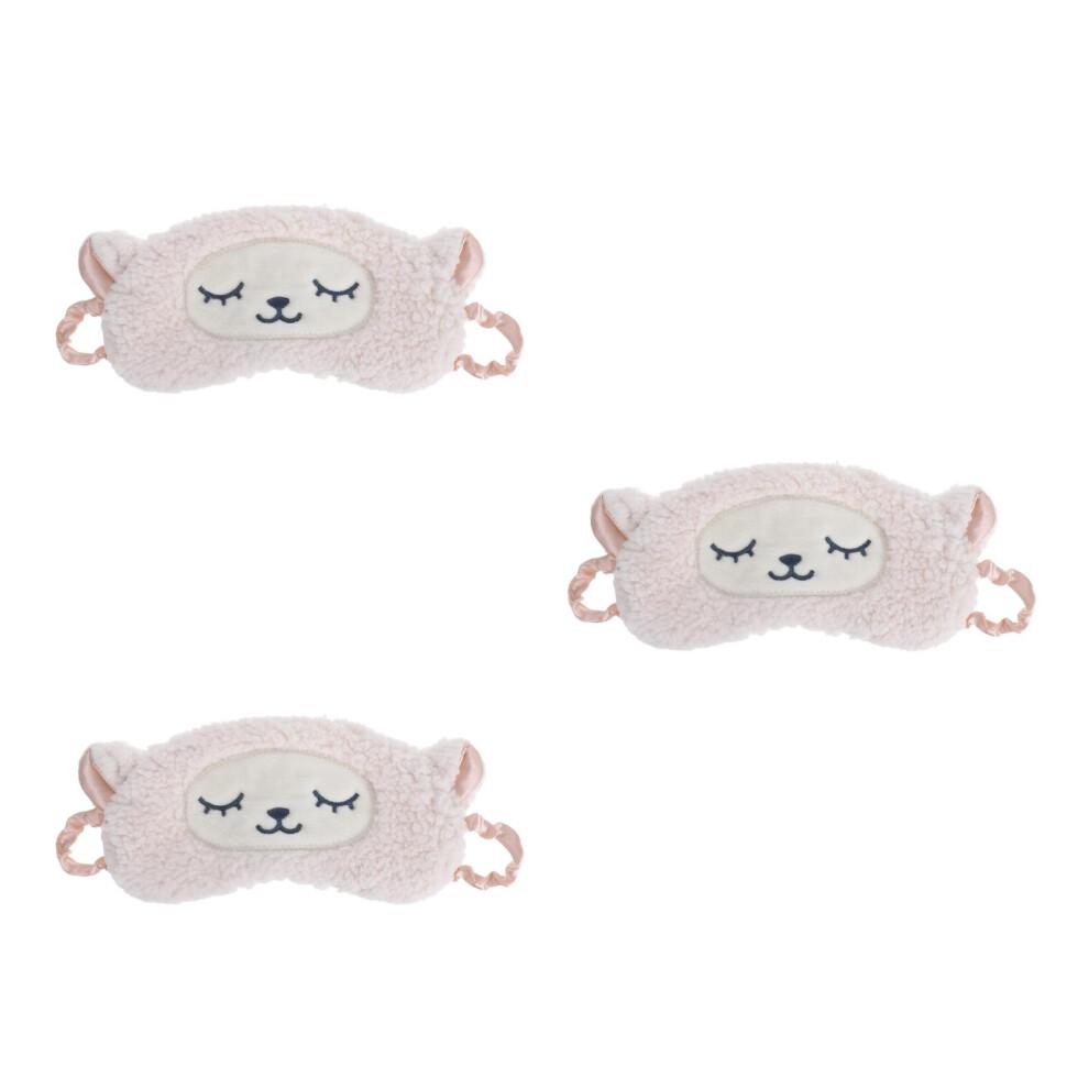 3Stk Weiche Plüsch-Augenmaske, , Ideal Für Schlaf Und Reisen