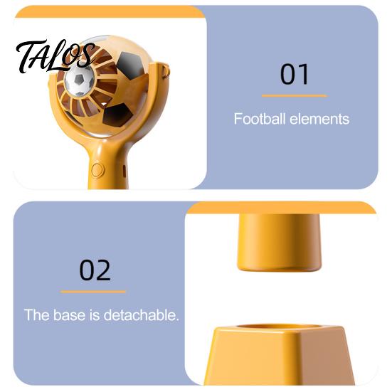 Talos Soccer Neck Fan, Portable Mini Handheld Fan with Lanyard, Football Shape Cooling for Outdoor Sports, Gift