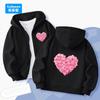 Spring Autumn Girls Fashion Butterfly Girl Print Hooded Sweatshirt Children Zipper Jacket Coats Kids Zip-up Hoodies DCHD1