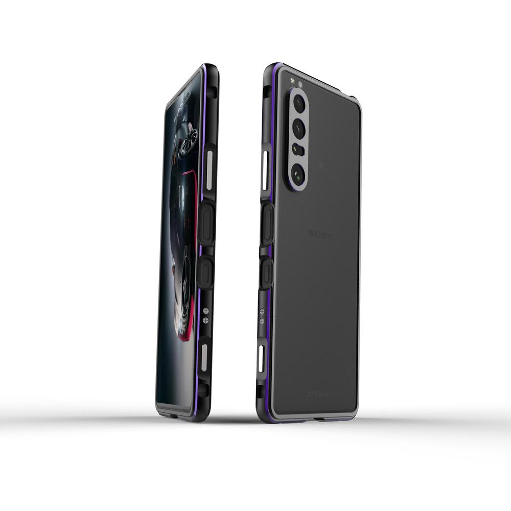 Защитный чехол-бампер из металла для Sony Xperia 1 III/X10 III с замком-винтом Aurora