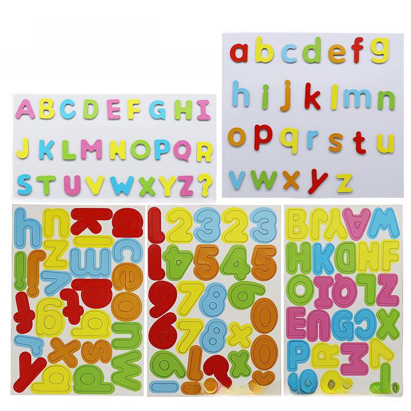 Деревянная магнитная образовательная доска с красочными буквами и цифрами для детей