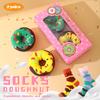 2 пары унисекс носков до середины икры в форме милого пончика, оригинальный и креативный забавный праздничный подарок.