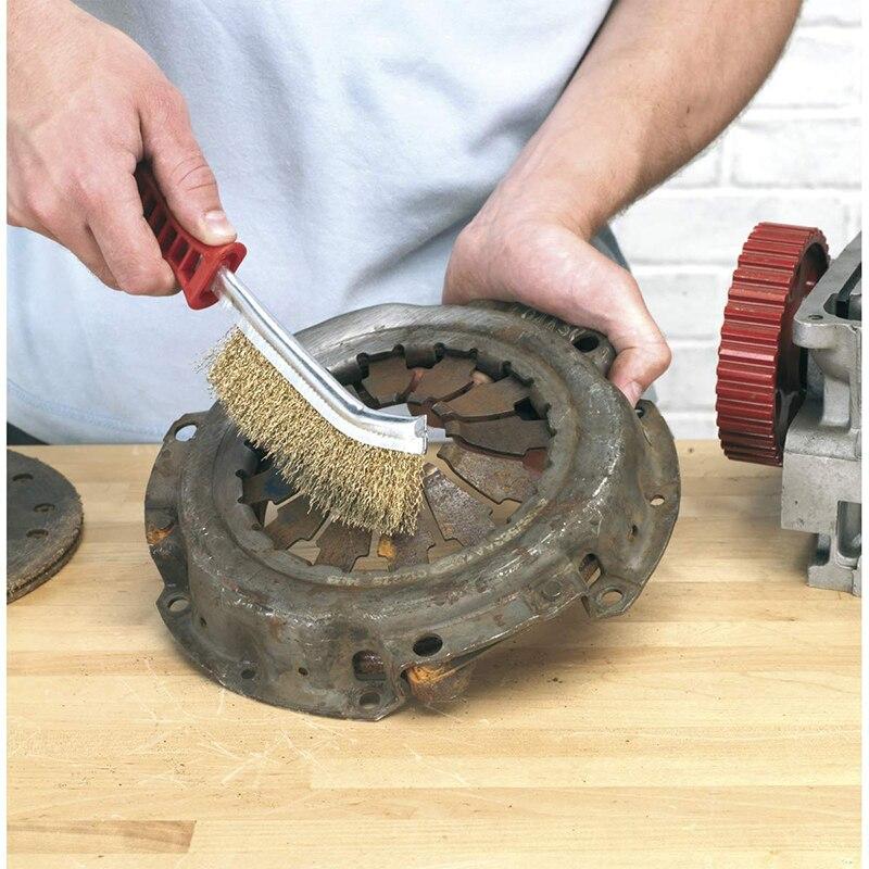 Набор из 3 щеток из нержавеющей стали с эргономичными пластиковыми ручками для чистки решетки барбекю и удаления ржавчины