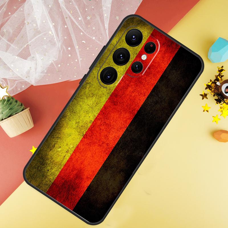 Germany Flag Banner Phone Case For Samsung Galaxy S25 FE S23 S21 S20 S22 S24 S26 Ultra S10 S26 Plus Cover Coque