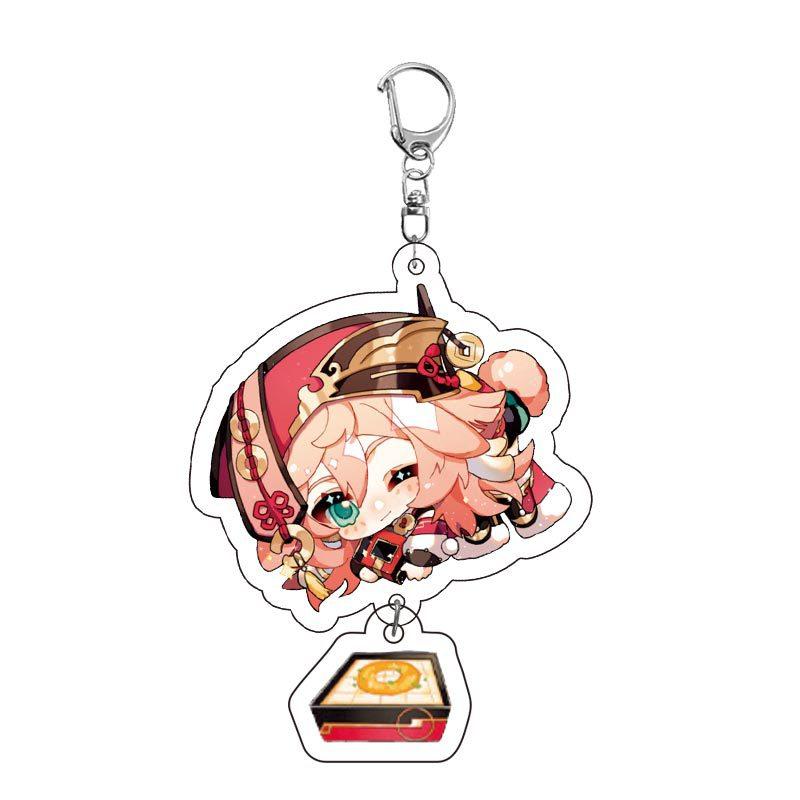 Game Keychains Acrylic Figure School Bag Keychian Holder Key Ring For Children Girl Men Accessories