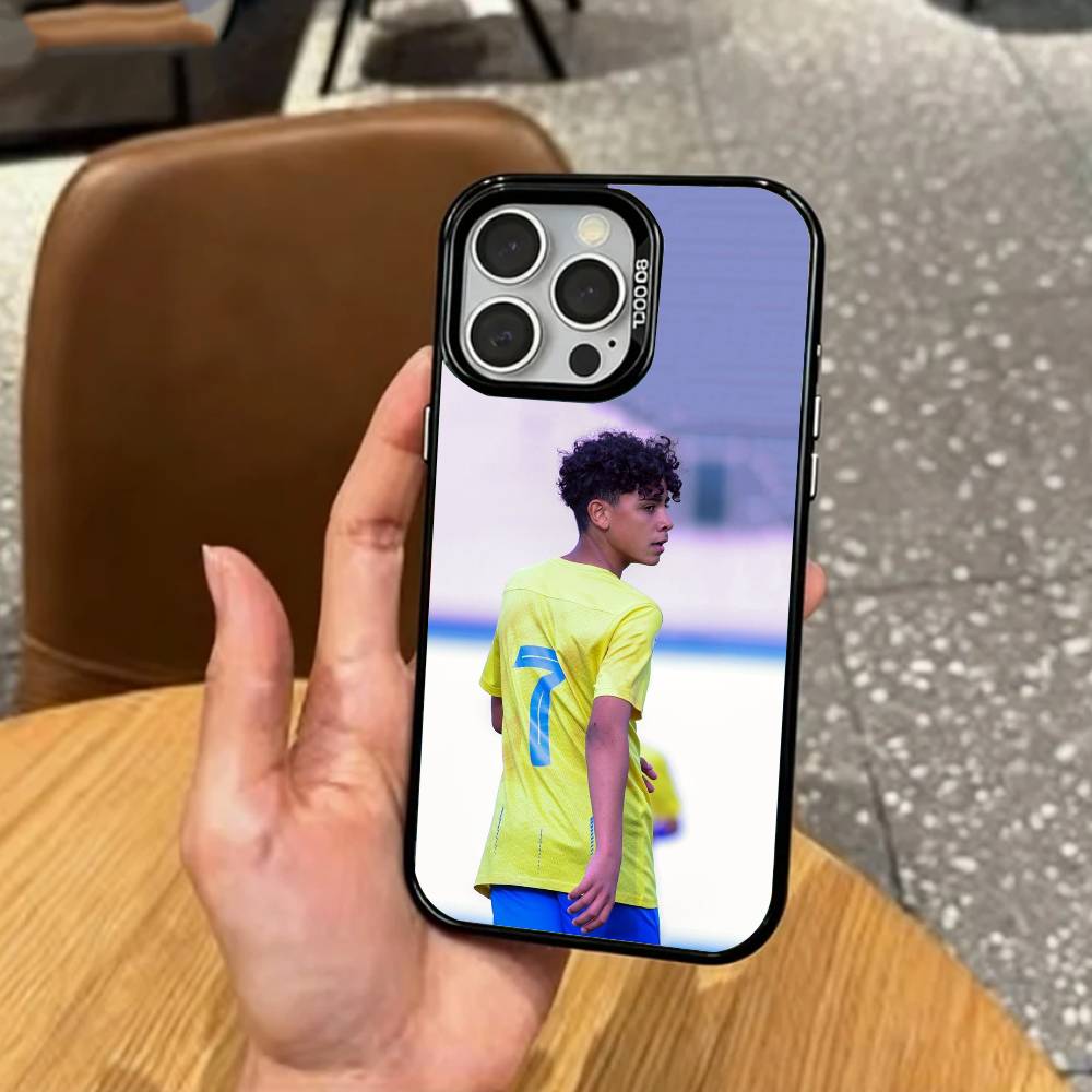 Мини Роналду Криштиану-младший Чехол для телефона Для iPhone17,16,15,14,13,12,11 Plus,Pro Max Цветной Посеребренный Внутренняя крышка