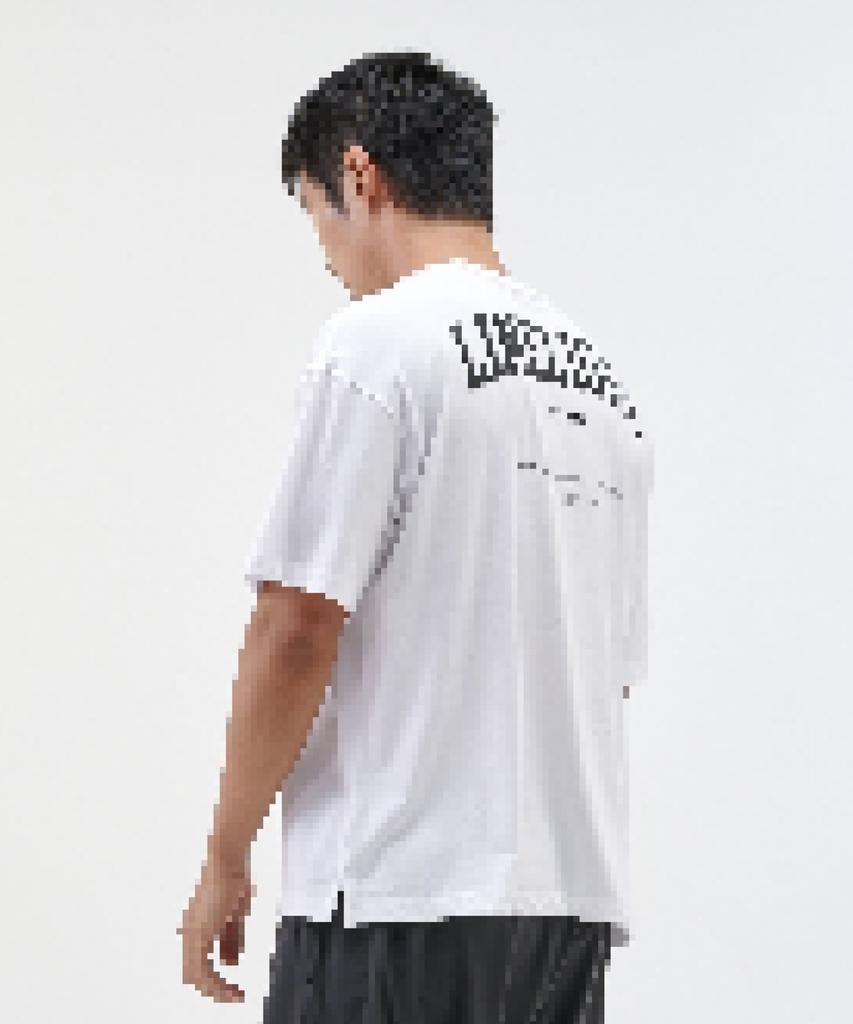 LIMELIGHT APPAREL Limelight Back Logo Cooling Oversized T-Shirt (White/Black)