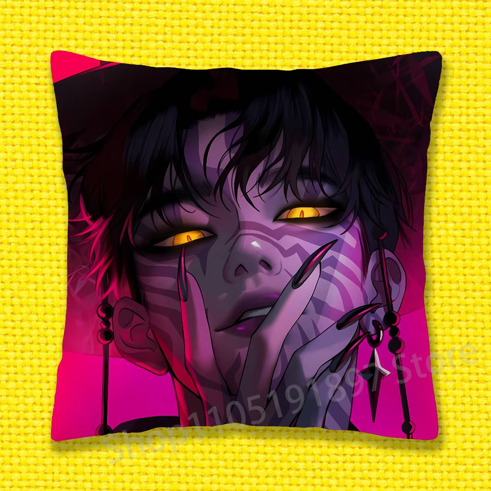 D-Demon H-Hunters Джину Девушка Наволочка Для Подушки 50x50см 40x40см 55x55см 45x45см 30x30см Квадратная Наволочка для Подушки в Спальню