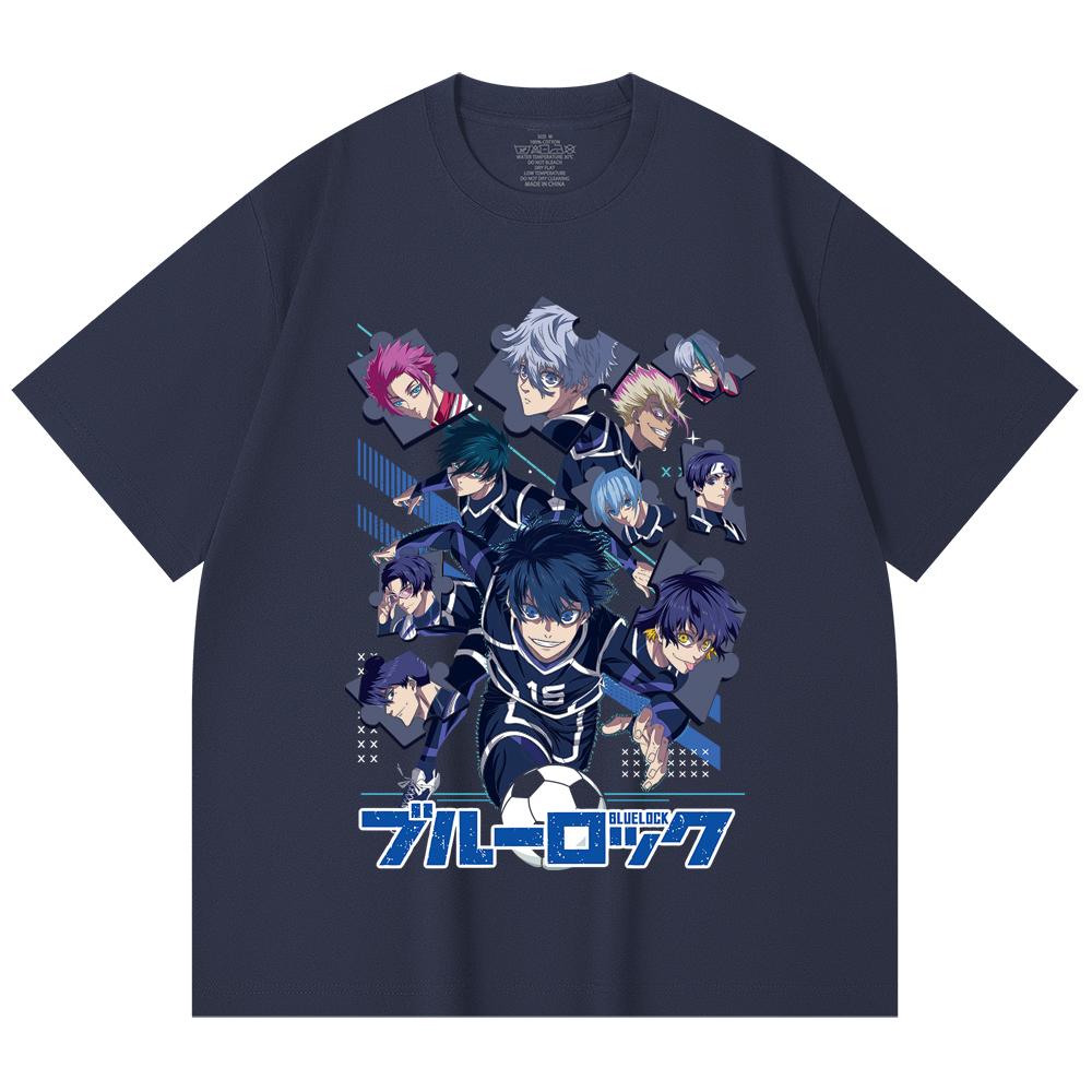 230 Gsm 100% Cotton Blue Lock V1 Print Unisex Heavy Cotton T Shirt