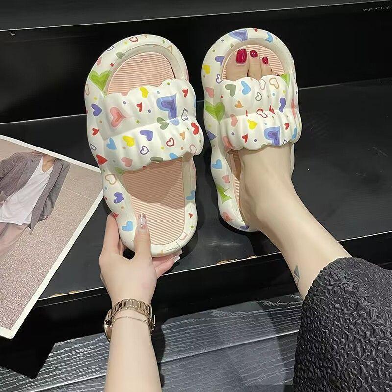 Сандалии Cloud Shoes для женщин 2024 Junior Cute Summer House Pink Slides Kawaii женские тапочки для дома в помещении по акции новый стиль 39