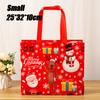 30PCS Santa Elk Snowflake Tote Bag Christmas Gift Bags Thickened Non-woven Printed Waterproof Bags Christmas Decoration Gifts