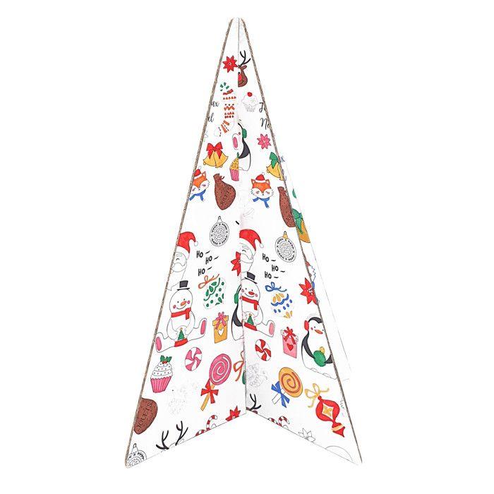 MégaCréa DIY - Sapin en carton à colorier et à assembler 40 cm