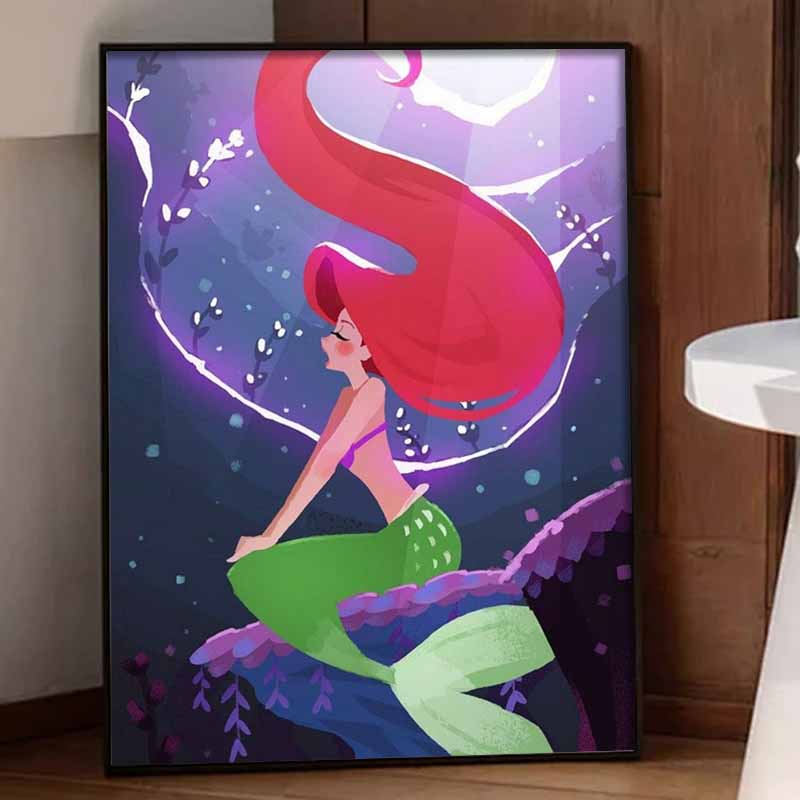 Disney Набор для алмазной живописи Ариэль, Алмазная мозаика, Поделки для настенного искусства, Декор для дома
