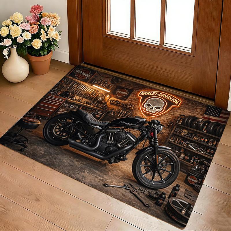 Motorcycle Workshop Living Room Nonslip Area Rug Soft Carpet For Bedroom Game Playroom Sofa Office Home Decor Doormat Christmas Gift C9291363