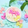 Handmade Bowknot 23.2*31mm Acrylic Cream Bow Beads DIY Perforated Pendant Candy Color Fashion  Beads