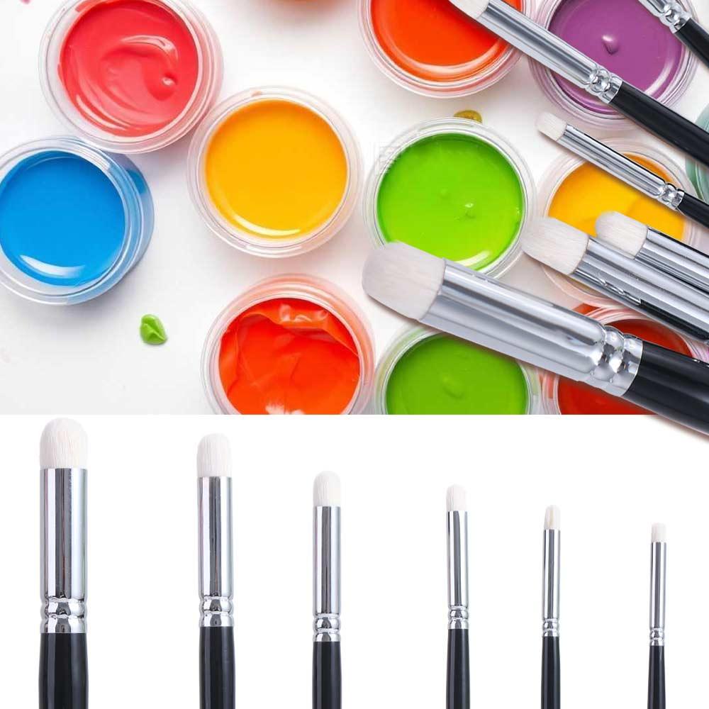 6 Pcs Miniature Art Painting Paint Brush Set Fine Detail Miniature Paint Brushes Artist