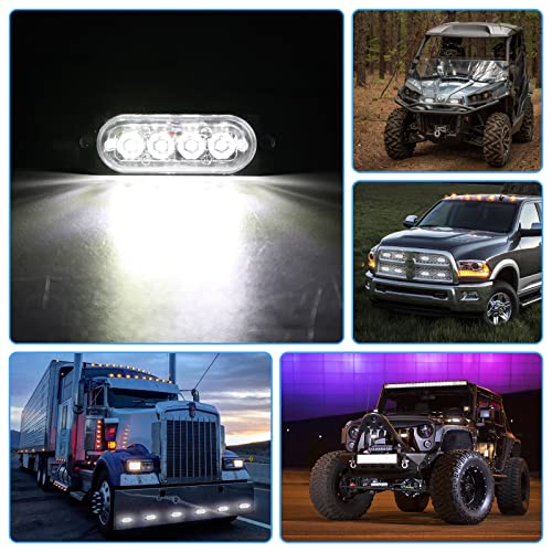 RIGIDON 2 шт. 8,5 см стробоскопический светодиодный фонарь 12 Вт 12-24 В 4 светодиода аварийный стробоскопический фонарь аварийная лампа идеально подходит для грузовика мигающий фонарь (белый)