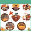 Charming Thanksgiving Decorative Wooden Sign For Autumn Harvest Festivities With Colorful Designs