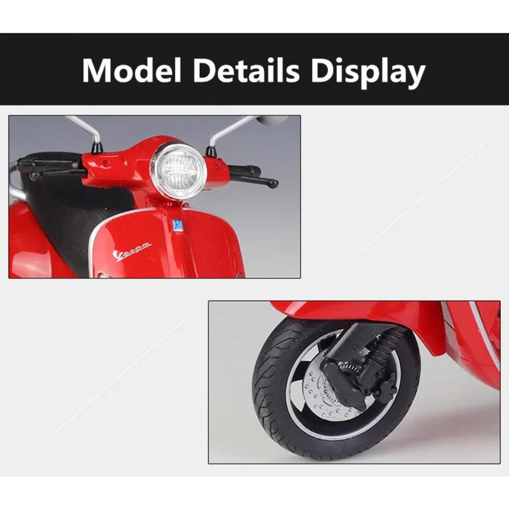 Welly 1/12 Vespa GTS Super 2020 Сплав Классическая Модель Мотоцикла для Отдыха Металлическая Модель Уличных Мотоциклов Подарки для Детей