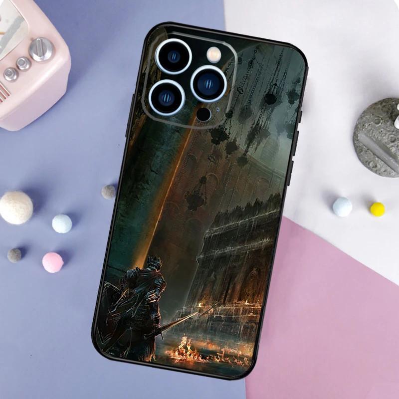 Чехол для мобильного телефона iPhone16, чехол для мобильного телефона Dark Soul, окрашенный противоударный чехол, противоударный чехол для мобильного телефона.