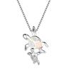 Summer European and American fashion boutique two turtles Opal pendant necklace creative design sense neck chain collarbone chain