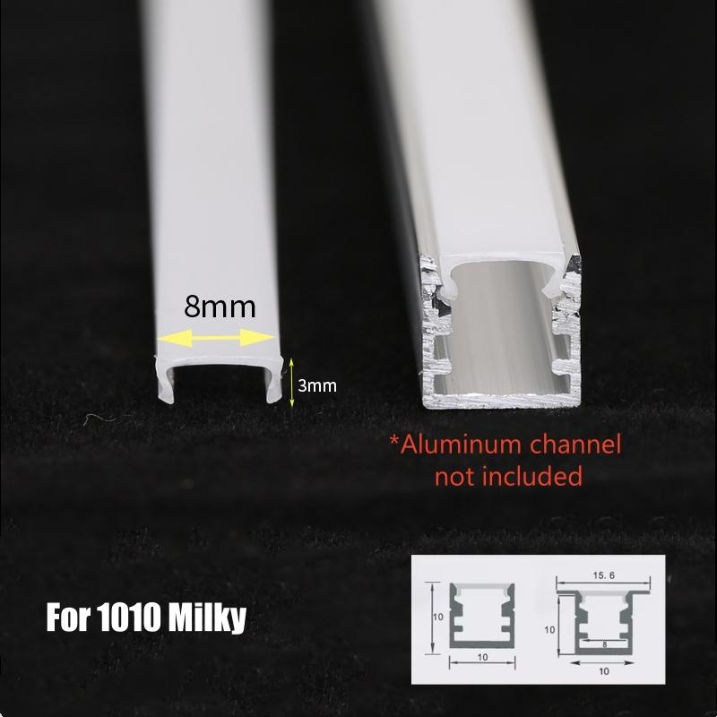 0,5 м светодиодный алюминиевый профиль рассеиватель молочно-белый черный чехол из поликарбоната для U/V/W/Y-образного канала жесткий стержень полоса света замена абажура