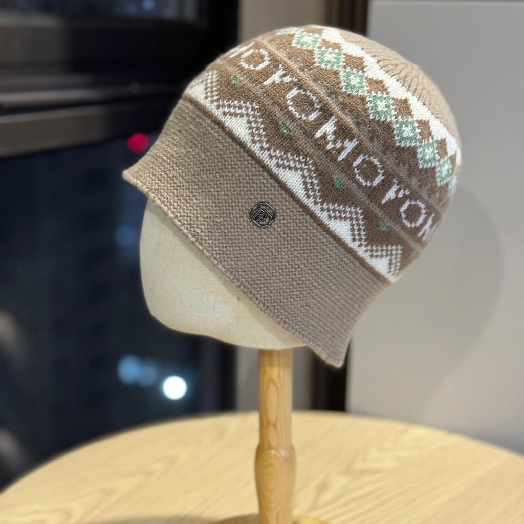 Новая шапка бини в стиле Fair Isle с ретро жаккардом и защитой ушей для женщин, осенне-зимняя, холодостойкая и теплая, шерстяная шапка, шляпа-ведро