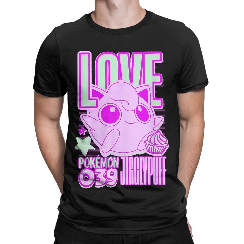 Летняя футболка с мультяшным принтом покемона Генгара, креативная печать, стиранная, мужская и женская, американская трендовая, свободная, повседневная, с коротким рукавом