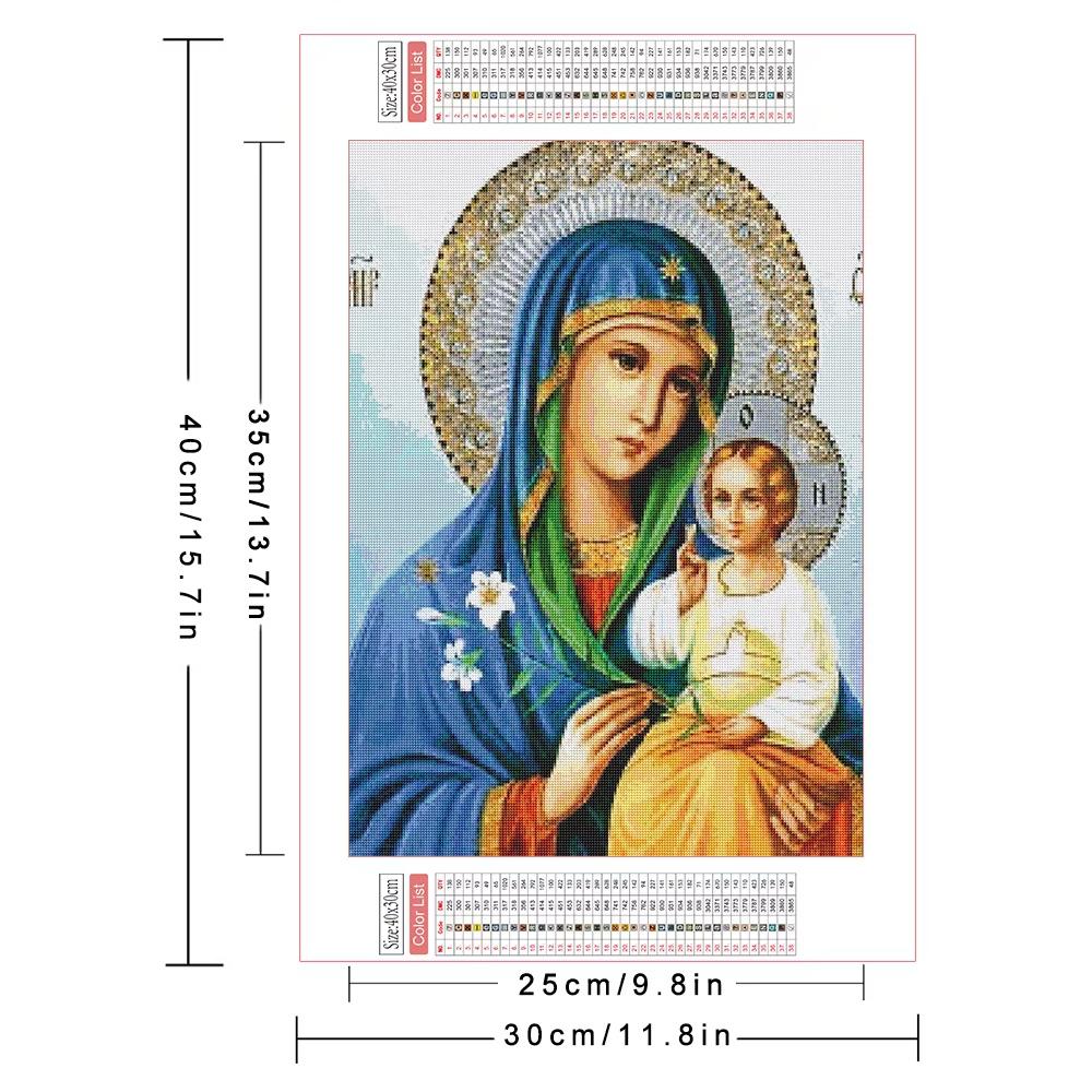 5d Алмазная Живопись Религиозная Икона Дева Мария Круглая Выкладка Домашний Декор Портрет Вышивка Мозаика Подарок Домашний Декор