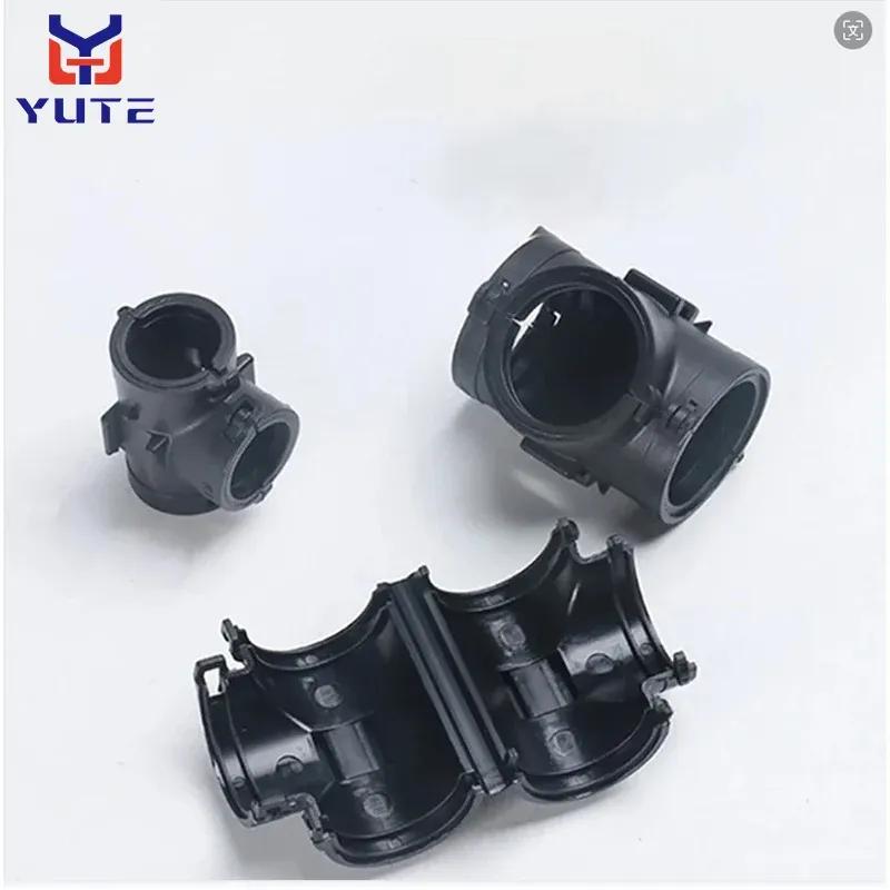 1/10PCS T-Shaped Three-way Plastic Corrugated Hose Openable Car Wiring Harness Tie Equal Diameter Reducer Shunt Three-way Cable
