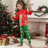 Christmas Print Cute Family Set Pajamas, Home Clothes, Family Set Long Sleeve Top Pants Set