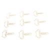 100Pcs Cute Paper Clips Metal Electroplating Multifunction Small Planner Clips with Storage Box for 