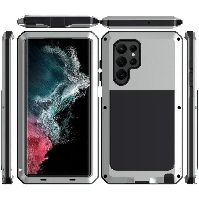 Чехол для Samsung S26 S25 S24 S23 Ultra Plus Чехол Защита повышенной прочности Doom Armor Металл Алюминий Телефон Роскошный Чехол