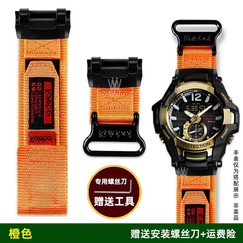 Для часов серии Casio G-SHOCK 5536 GR-B100/GR-B100GB Модифицированный нейлоновый холщовый ремешок Мужской Спортивный Водонепроницаемый Браслет черный