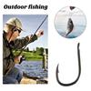 100Pcs/Box Metal Fishhook Number 3 To 12 Heavy Duty Barbed Fishing Hook Freshwater Saltwater Bass