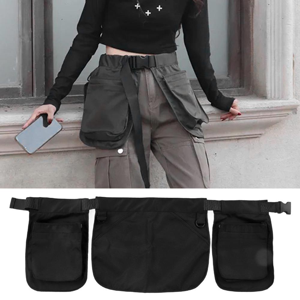 Multi Pocket Waist Apron Bag Zipper Closure Durable Tool Waist Pouch Adjustable Waist Nylon Waist Pouch Bag Gardening