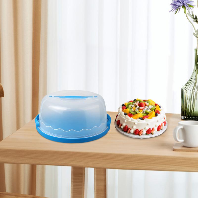 Plastic Cake Box with Foldable Handle Pastry Storage Boxes Dessert Container Cover Case Serving Tray for Travel Cake Acce