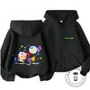 Oversized Pikmin Graphic Zip Hoodie For Boys Girls 3-14 Years Soft Kawaii Game Character Fall Winter Jacket