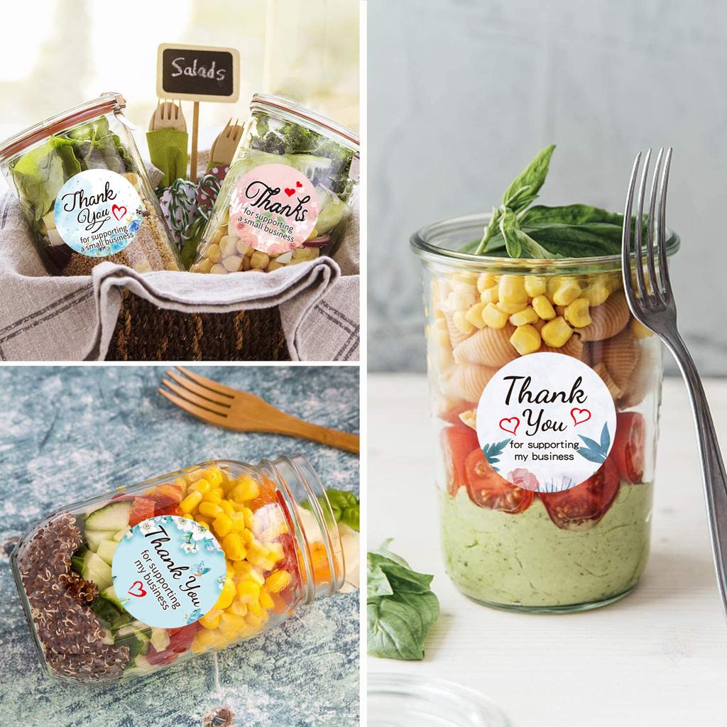 About 500pcs Floral Thank You Stickers 1 Inch Round Seal Label Handmade Scrapbooking Envelope Stationery Sticker