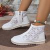 Fashion Mesh Cool Boots for Women 2025 New Summer Thin Breathable Women's Versatile Short Boots Zipper Mesh Hollow Open Boots