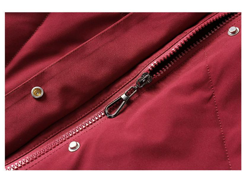 2021 Женский пуховик средней длины в корейском стиле с воротником из натурального меха - Модный для женщин среднего и пожилого возраста