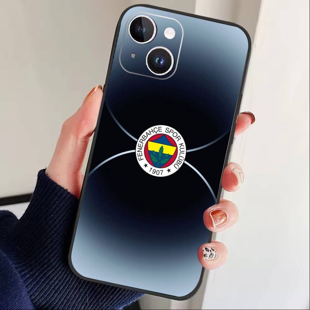 Крутой чехол для телефона с узором Фенербахче-Турция для iPhone 17 16 15 14 13 12 Max Plus Силиконовый Черный Чехол
