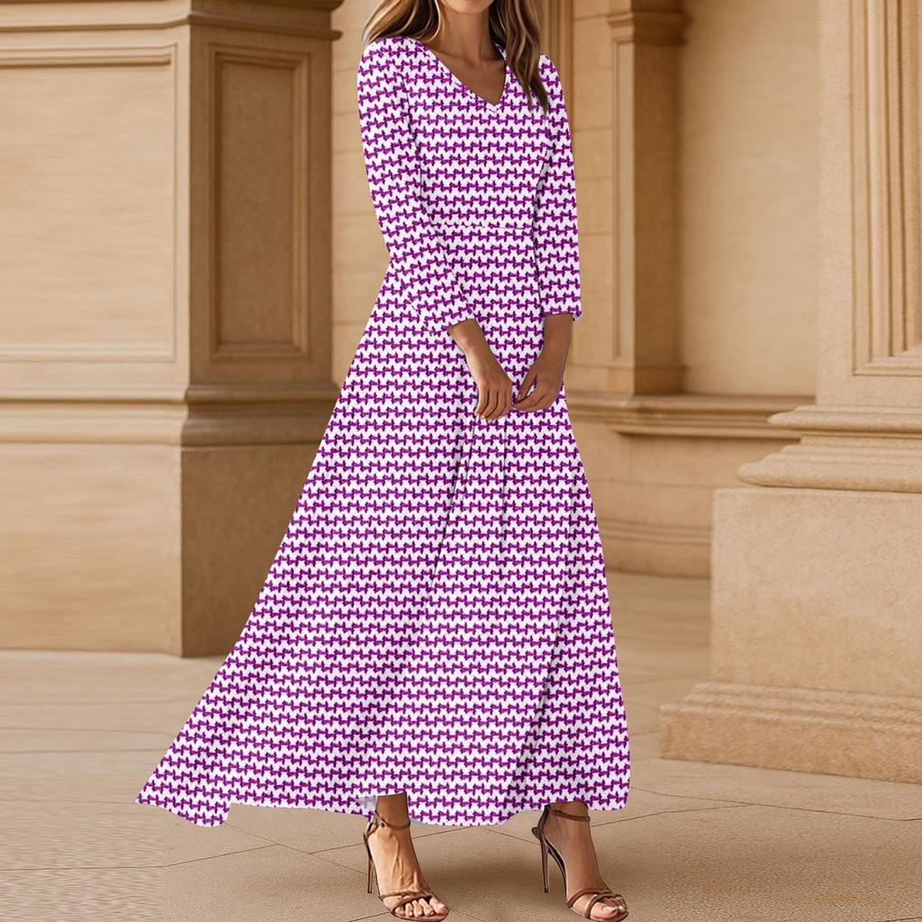 Платья для женщин Винтажное цветочное туниковое платье миди с завышенной талией Летнее повседневное платье с рукавом 3/4